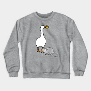 Gaming White Goose Steals Crown from Metal Rat Crewneck Sweatshirt